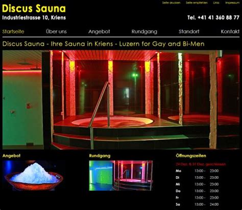 gay sauna kriens|Discus (Sauna, Cruising) in Kriens Schweiz